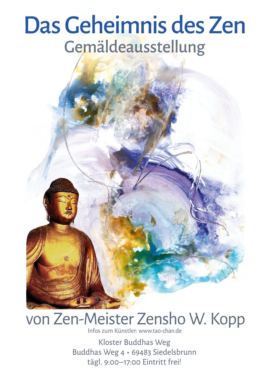 Plakat zur Gemäldeausstellung von Zensho W. Kopp